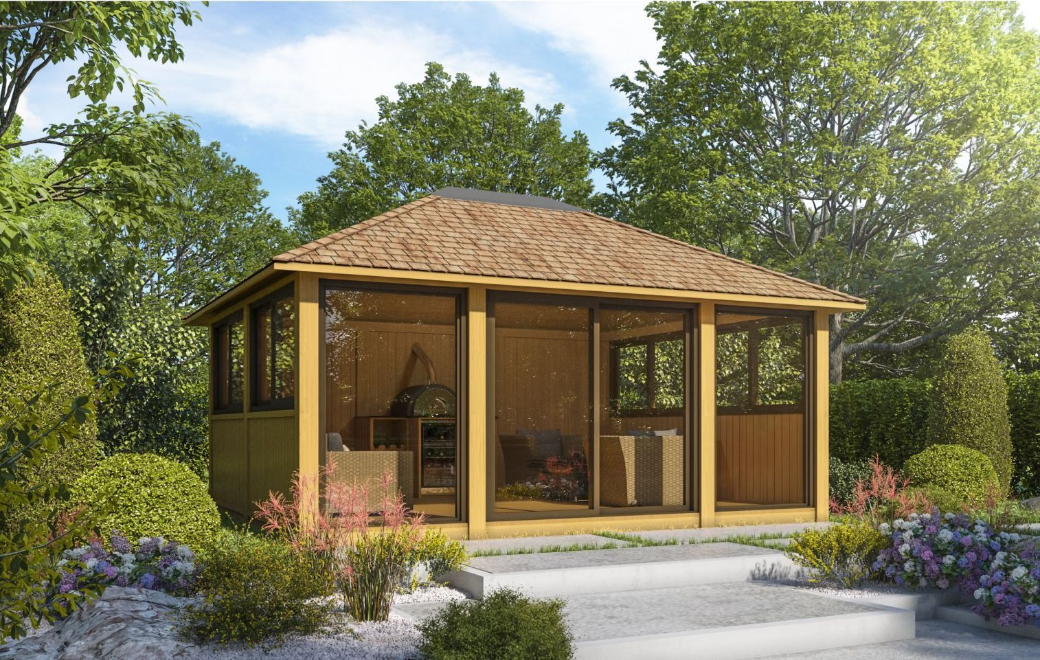 Main redwood structure