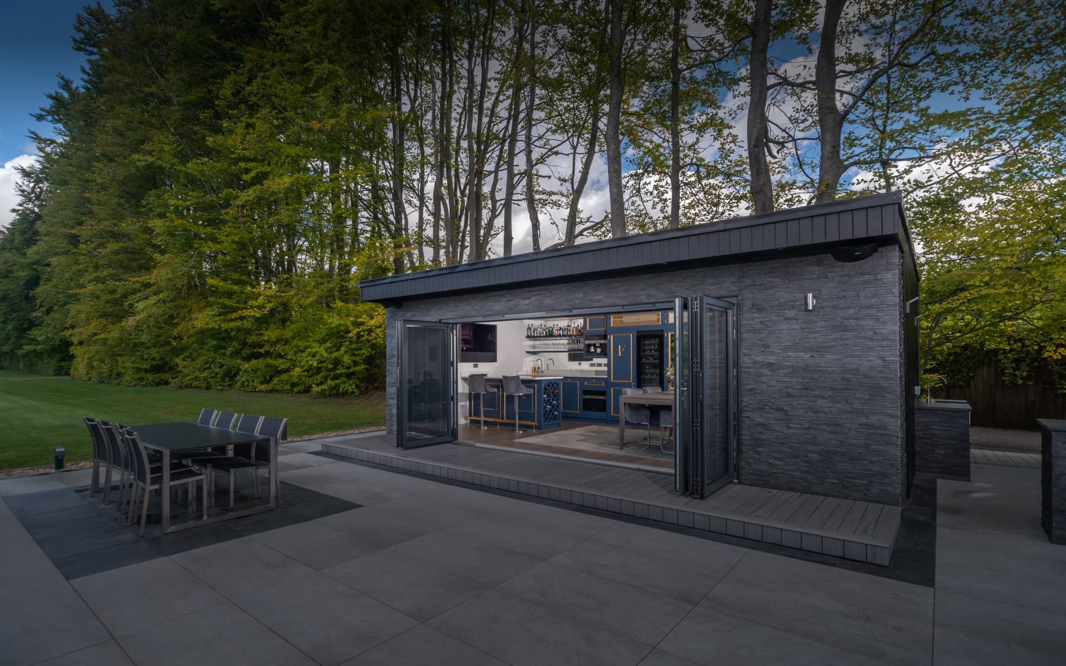 Crown Clarence Garden Room in a garden setting