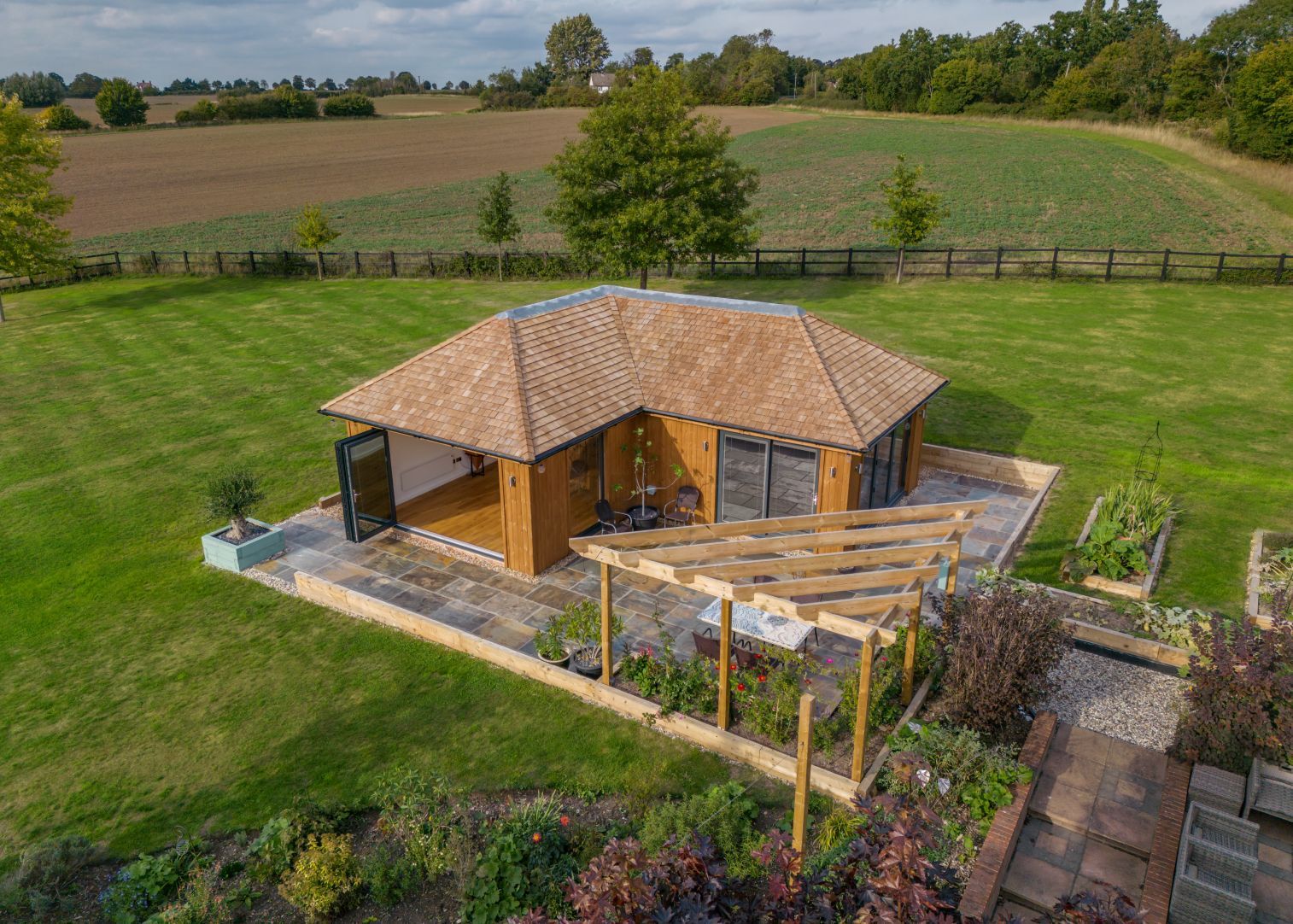 Crown Pavilions team working directly with premium materials